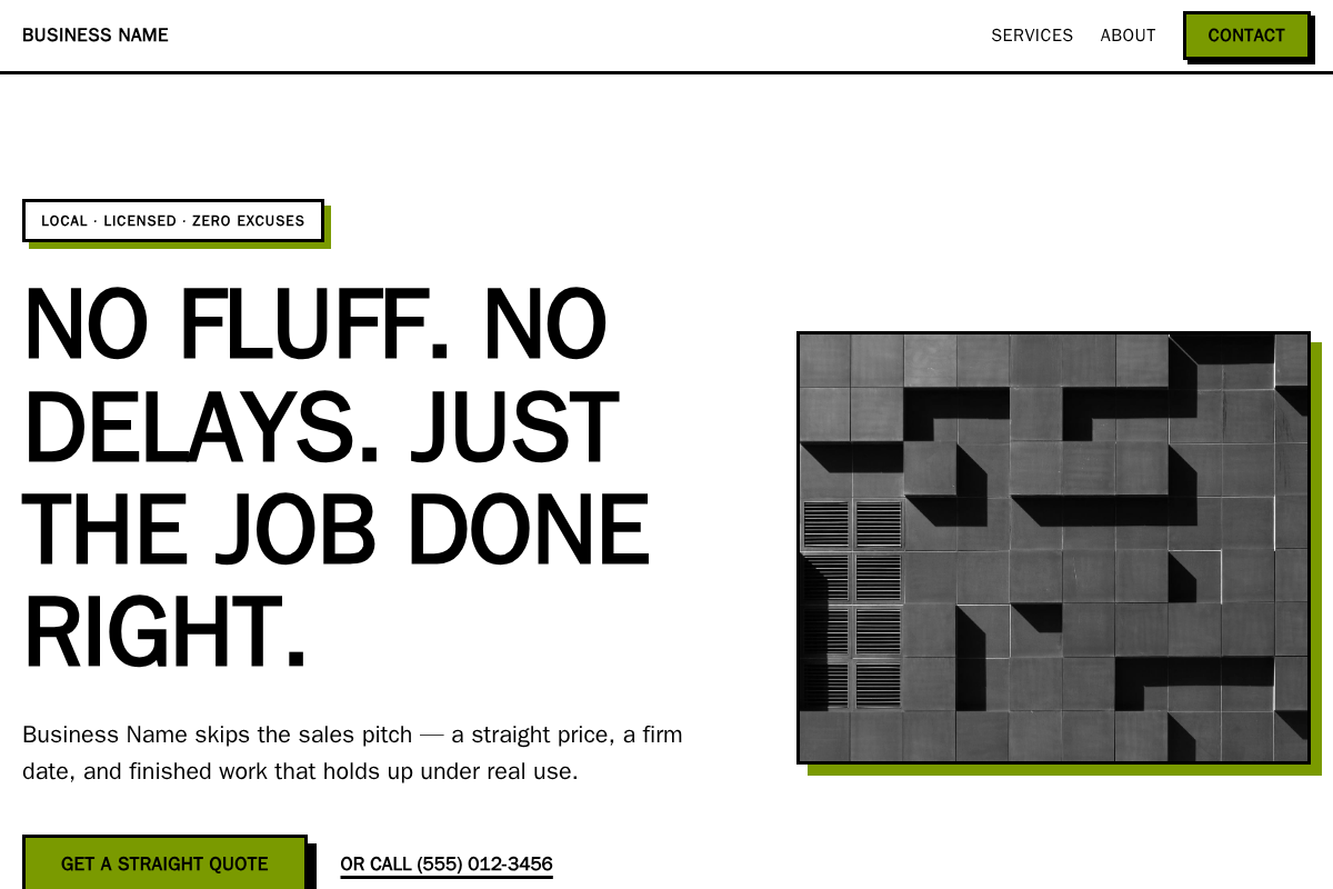 High-Contrast Brutalist preview