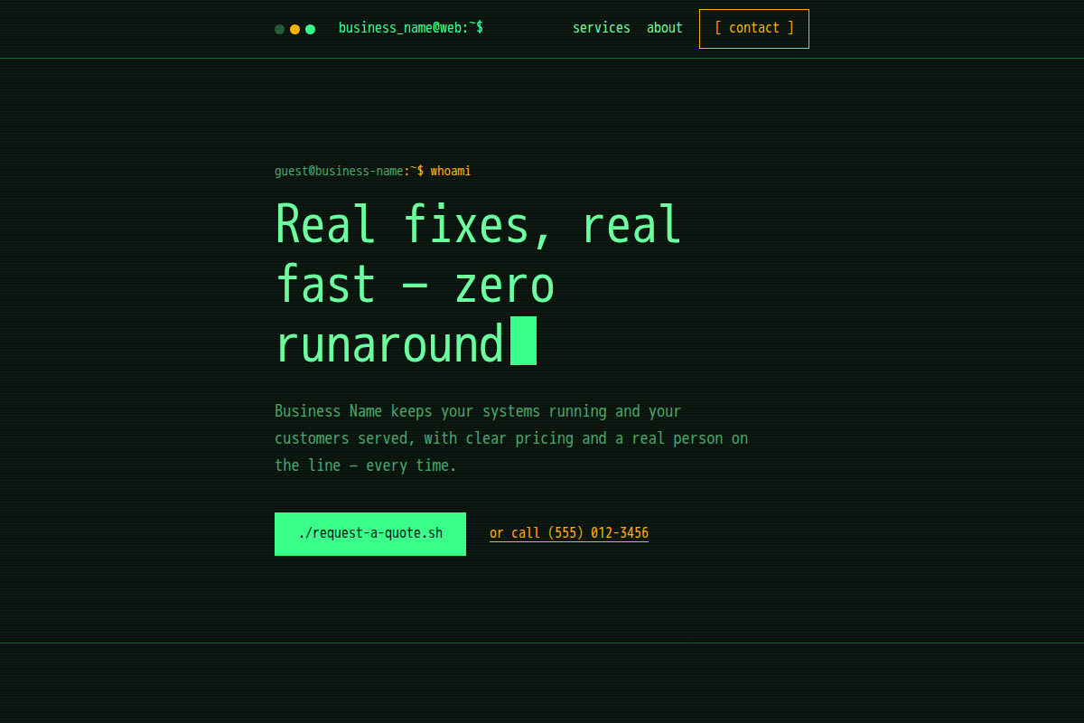 Retro Terminal preview