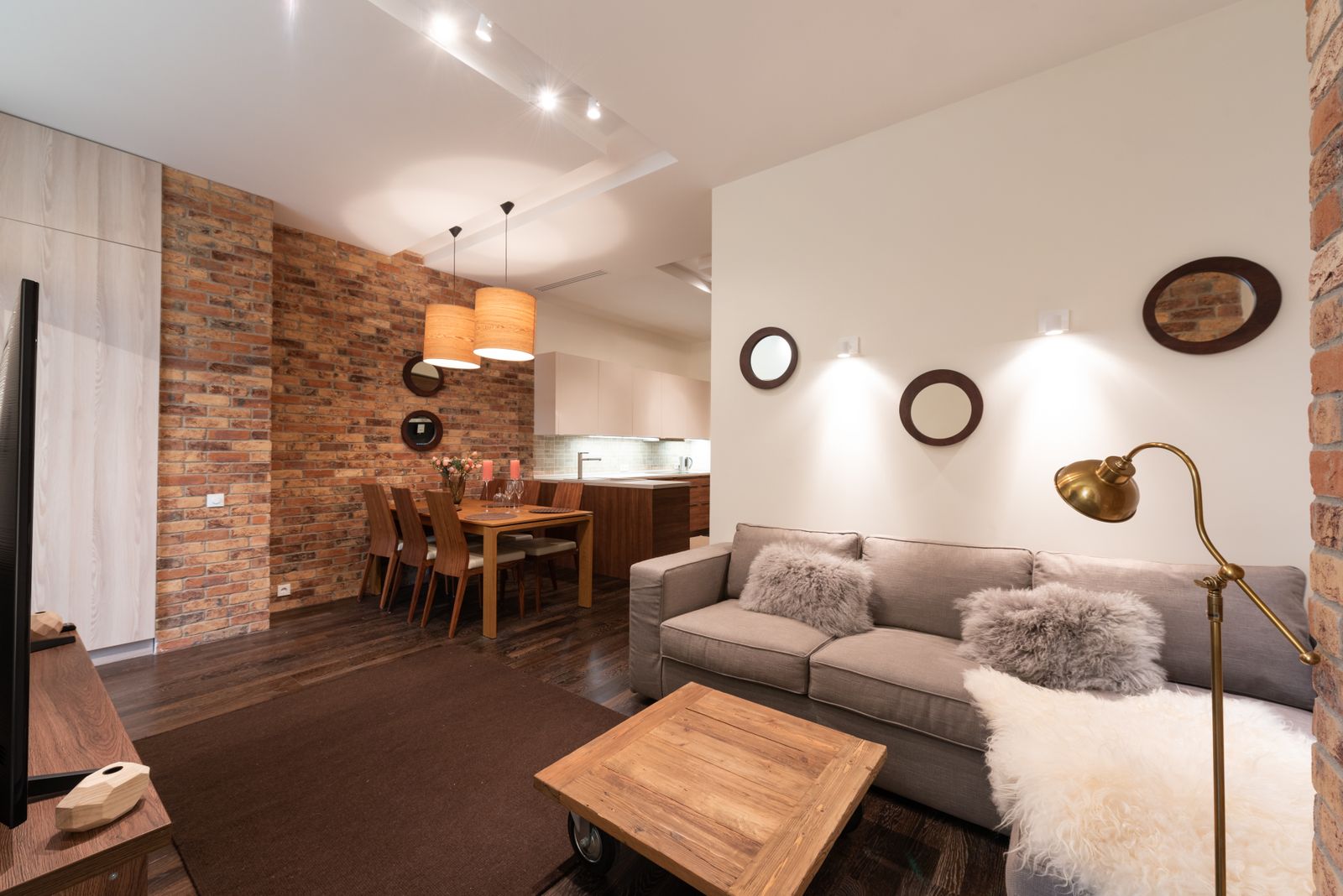 The finished result: a bright modern living room with natural light